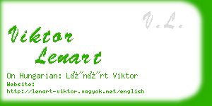 viktor lenart business card